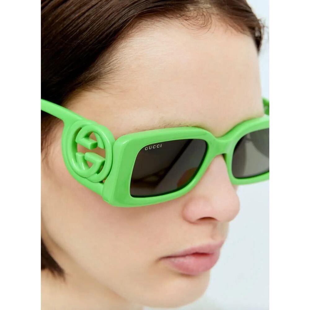 NEW Gucci Sunglasses GG1325S 009 Acid Green Grey Unisex Authentic